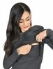 MijaCulture – 3 in1 maternity hoodie, for breastfeeding and after „Neli” M007 graphit